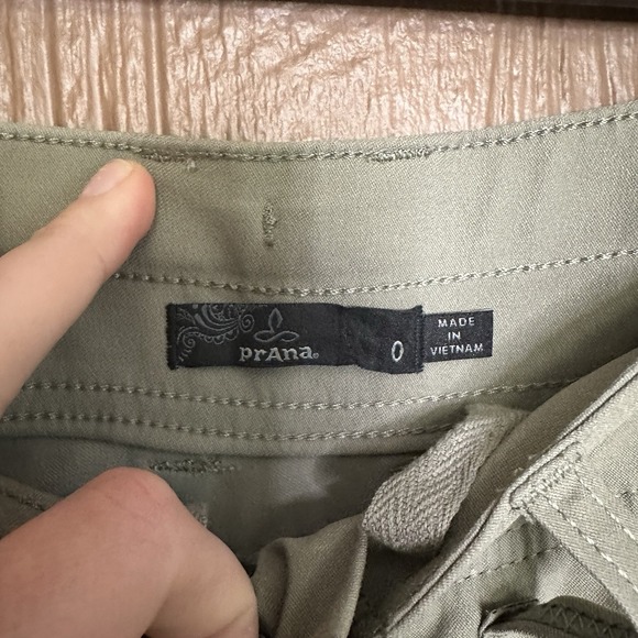Prana Women Alana Shorts 0 Sage Green Hiking Durable Lightweight Moisture Wick - Picture 4 of 6
